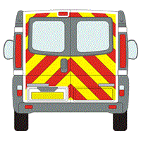 Renault Trafic Full Chevron Kit with Window cut-outs (2001 - 2014) (Low roof H1) Flooded Nikkalite Prismatic Grade